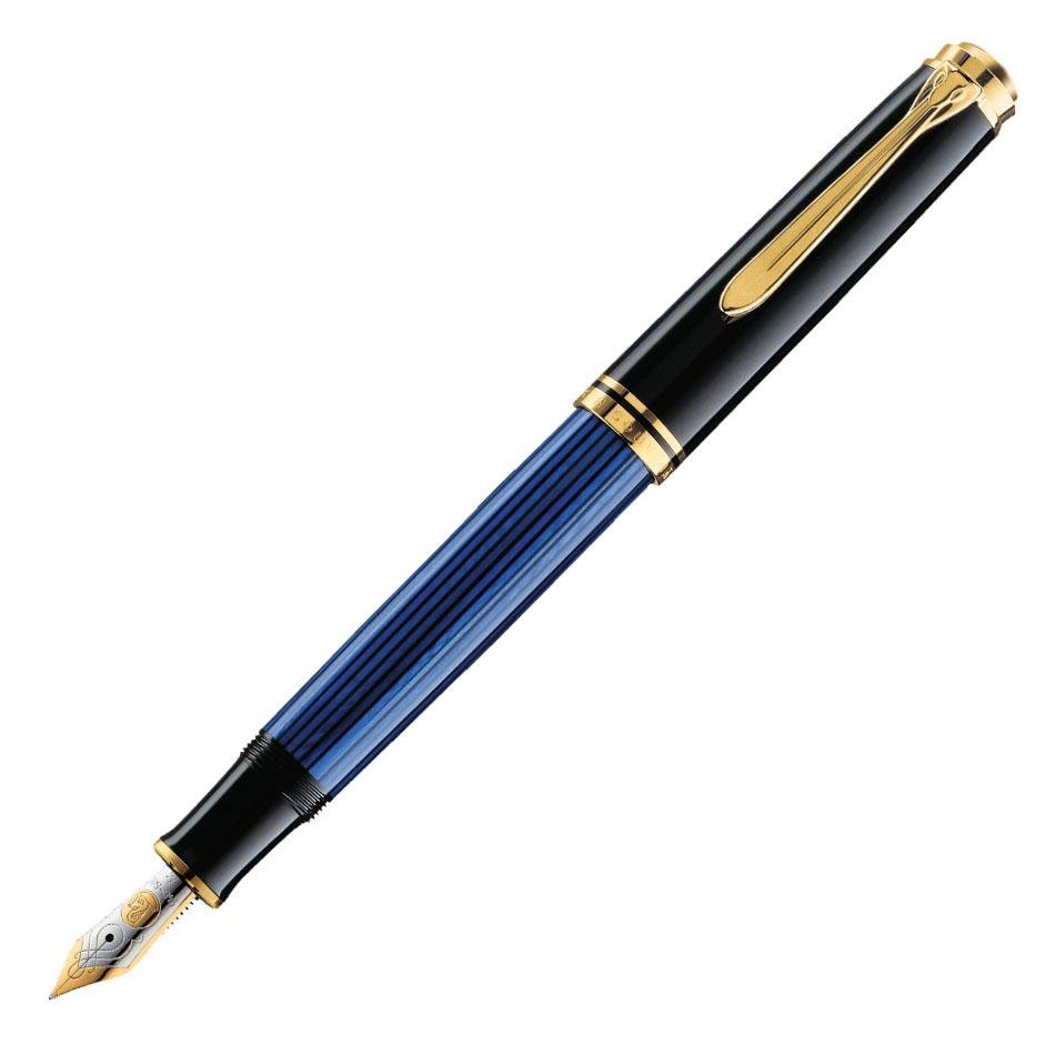 Pelikan Souveran M400 Fountain Pen - Blue Striated - Pelikan Pens Online Shop