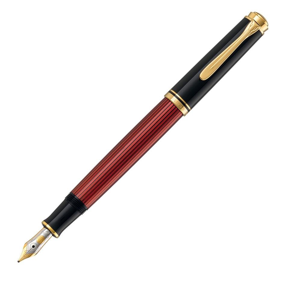 Pelikan Souveran M600 Fountain Pen - Red Striated - Pelikan Pens Online Shop