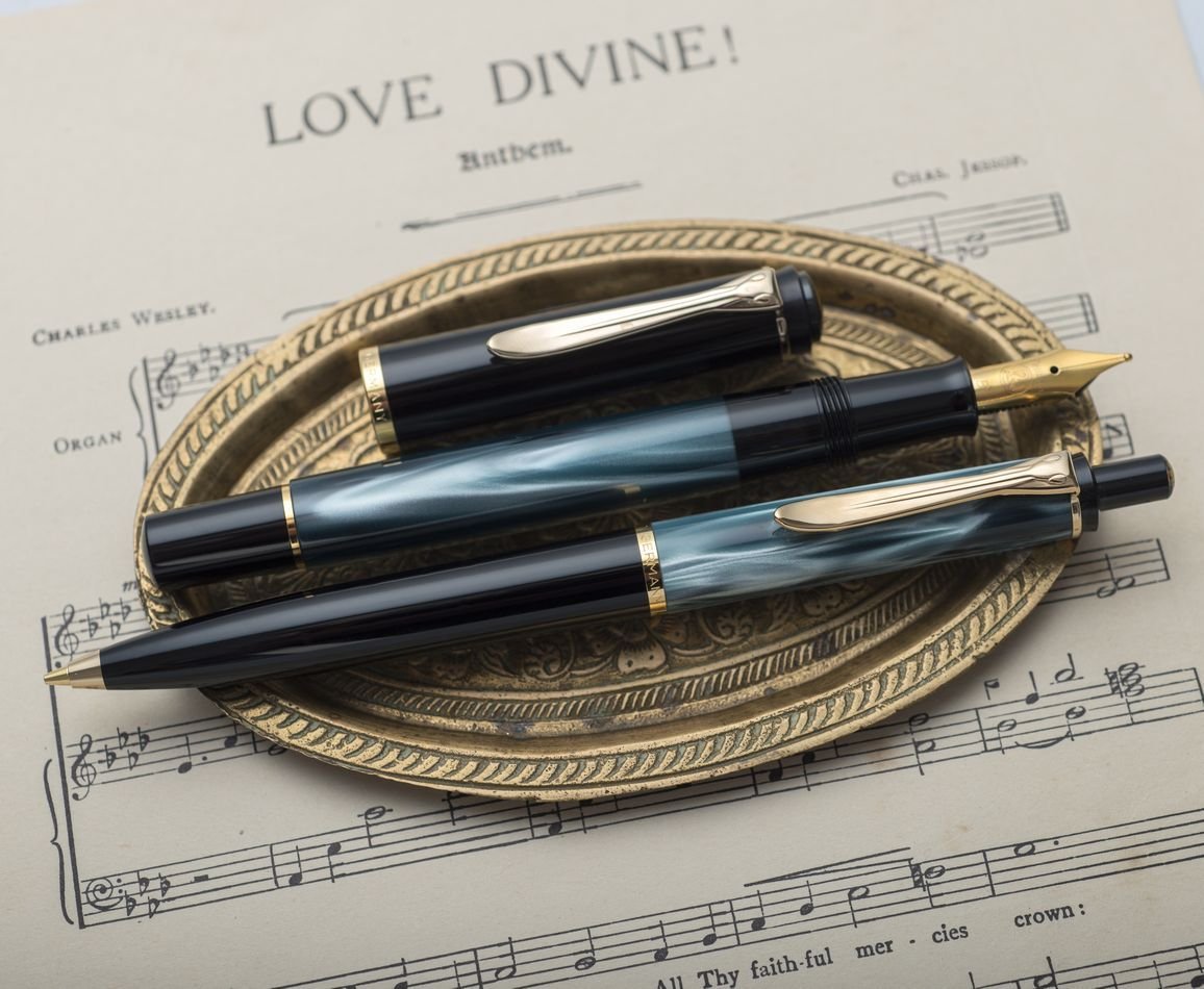 Pelikan M200 Green-Marble 万年筆 字幅OM pelikan-m200-classic-green