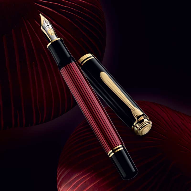 Pelikan Souveran M800 Fountain Pen - Red | Pure Pens UK