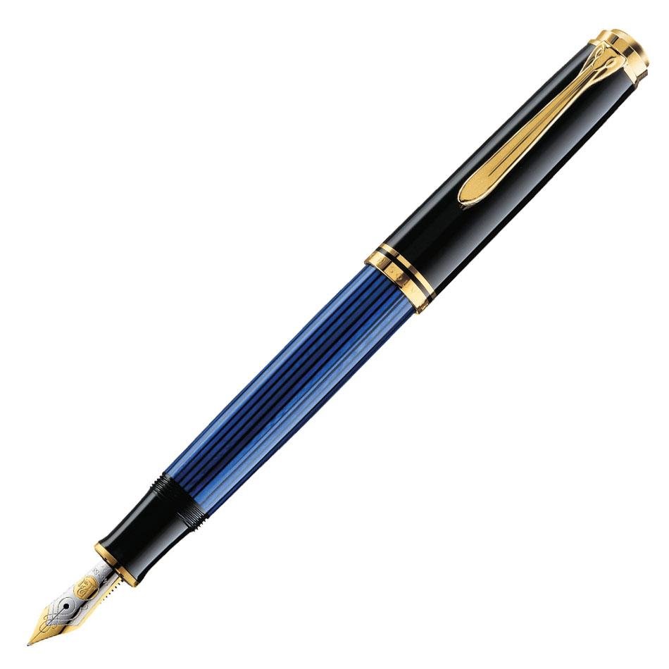 Pelikan Souveran M600 Fountain Pen - Blue Striated - Pelikan Pens Online Shop