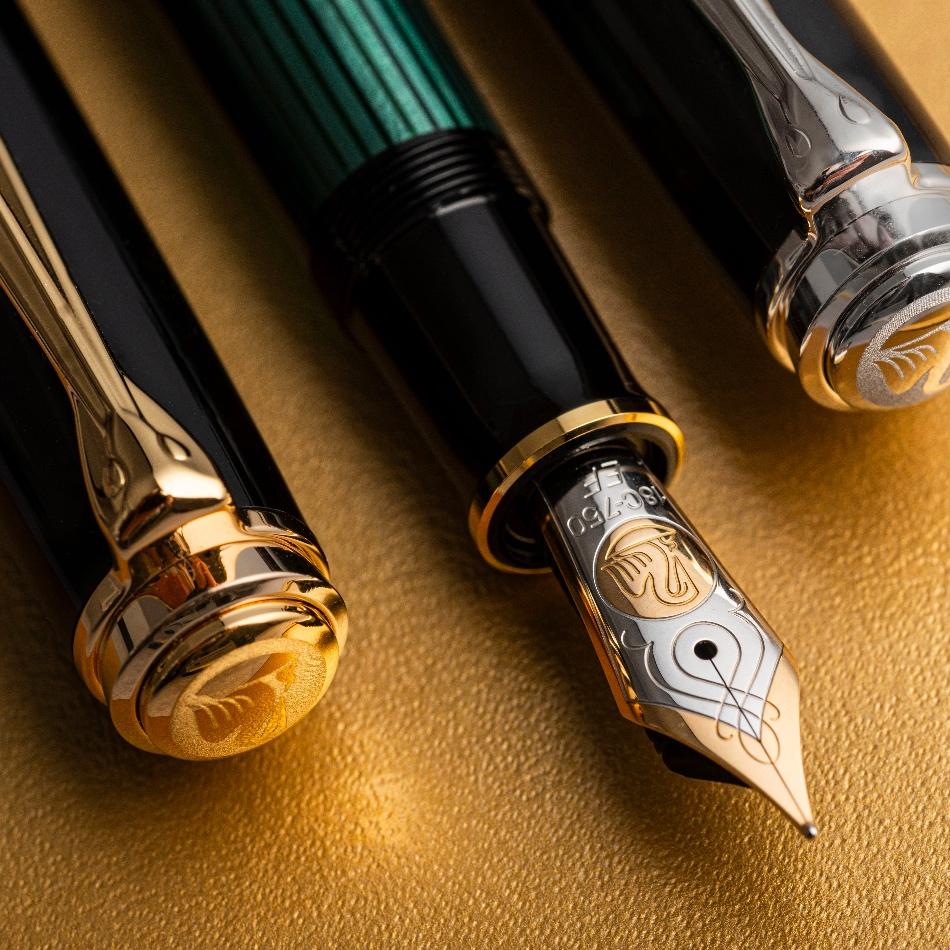 Pelikan Souveran M600 Fountain Pen - Green Striated - Pelikan Pens Online Shop