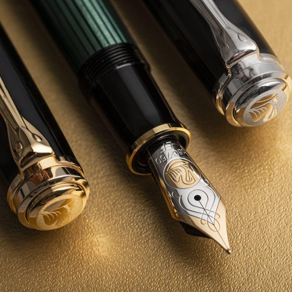 Pelikan Souveran M800 Fountain Pen - Green Striated - Pelikan Pens Online Shop